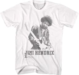 Retro Jimi Hendrix Rock Musician and Electric Guitarist T-Shirt 100% Cotton Graphic Tee Men Women Summer Streetwear Top