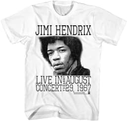 Retro Jimi Hendrix Rock Musician and Electric Guitarist T-Shirt 100% Cotton Graphic Tee Men Women Summer Streetwear Top