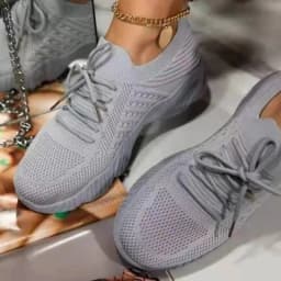 Women's Sneakers Breathable Casual Women Socks Shoes Lace Up Ladies Flats Female Spring Vulcanized Running Zapatillas De Mujer