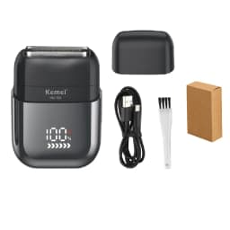 Kemei Waterproof Foil Shaver Electric Razor for Men's Face Compact Travel Shavers Close Shave Trimmer USB-C Rechargeable Gifts