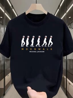 Michael Jackson - American Print Pattern Short-Sleeved Children's T-Shirt for Boys and Girls, 100% Cotton, Loose-Fitting Top