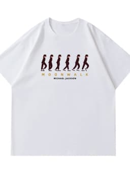 Michael Jackson - American Print Pattern Short-Sleeved Children's T-Shirt for Boys and Girls, 100% Cotton, Loose-Fitting Top