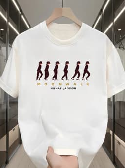 Michael Jackson - American Print Pattern Short-Sleeved Children's T-Shirt for Boys and Girls, 100% Cotton, Loose-Fitting Top