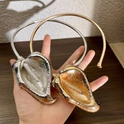 3D Floral Open Choker Necklace Exaggerated Flower Modeling Calla Lily Choker Pleated Flower Design Gold Color Statement Choker