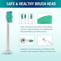 Replacement Toothbrush Heads Compatible with Philips Electric Brush Head 1100 2100 4100 4300 5100 5300 6100 6500 etc 4-12 Pcs