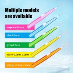 30/40/60 Pcs/Box Toothpick Dental Interdental Brush 0.6-1.5Mm Cleaning Between Teeth Oral Care Orthodontic I Shape Tooth Floss