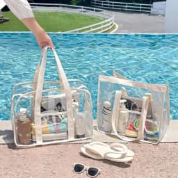 Transparent Zipper Storage Bag with Handle, Large Travel Organizer for Home and Travel, Durable and Practical Design