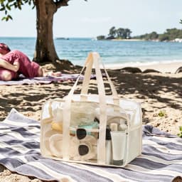 Transparent Zipper Storage Bag with Handle, Large Travel Organizer for Home and Travel, Durable and Practical Design