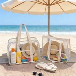 Transparent Zipper Storage Bag with Handle, Large Travel Organizer for Home and Travel, Durable and Practical Design