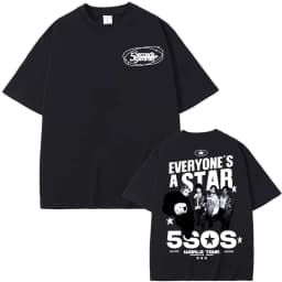 5 Seconds of Summer Everyone's A Star 2026 World Tour T-shirt Men Women Harajuku Hip Hop Punk T Shirts Summer Tops Loose T Shirt