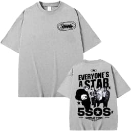 5 Seconds of Summer Everyone's A Star 2026 World Tour T-shirt Men Women Harajuku Hip Hop Punk T Shirts Summer Tops Loose T Shirt