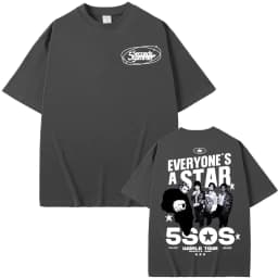 5 Seconds of Summer Everyone's A Star 2026 World Tour T-shirt Men Women Harajuku Hip Hop Punk T Shirts Summer Tops Loose T Shirt
