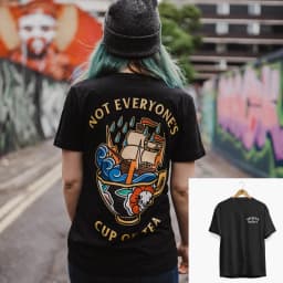 Not Everyone's Cup of Tea Tattoo Art Retro Style Casual T-Shirt Men's and Women's Luxury Brand Top 2026