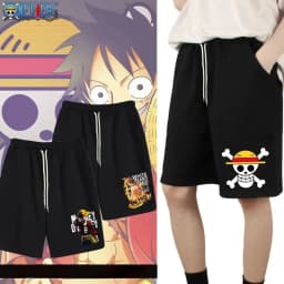 One Piece Anime Casual Men's and Women's Shorts Summer Slightly Elastic High-quality 3D Sports Shorts