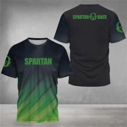 Fluorescent Green Spartan Style Workout T-Shirt Men Women Unisex Fitness Graphic Tee Casual Streetwear Summer outdoor clothing