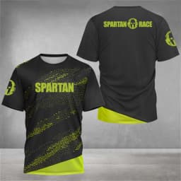 Fluorescent Green Spartan Style Workout T-Shirt Men Women Unisex Fitness Graphic Tee Casual Streetwear Summer outdoor clothing
