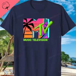 3D Printing Pattern MTV Beach Island Fashion Retro Graphic T-shirt Sunset Palm Tree Print Top Unisex Summer Fashion Collection