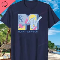 3D Printing Pattern MTV Beach Island Fashion Retro Graphic T-shirt Sunset Palm Tree Print Top Unisex Summer Fashion Collection