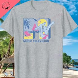 3D Printing Pattern MTV Beach Island Fashion Retro Graphic T-shirt Sunset Palm Tree Print Top Unisex Summer Fashion Collection