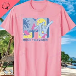 3D Printing Pattern MTV Beach Island Fashion Retro Graphic T-shirt Sunset Palm Tree Print Top Unisex Summer Fashion Collection