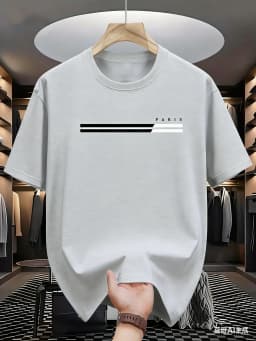 2026Men's Quick Dry T-Shirt Minimalist Paris Stripe Graphic Print Athletic Short Sleeve Tee for Gym Running Workout