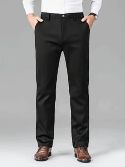 3-Pack Men's High Stretch Anti-Wrinkle Business Pants | Spring Autumn Straight Fit Non-Iron Casual Trousers | Luxury Crown Embro
