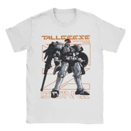 Tallgeese Gundam T-Shirts for Men Novelty Cotton Tees Round Neck Short Sleeve T Shirts 4XL 5XL Clothing