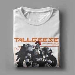 Tallgeese Gundam T-Shirts for Men Novelty Cotton Tees Round Neck Short Sleeve T Shirts 4XL 5XL Clothing