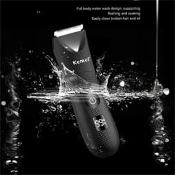 Kemei KM-1838 KM-1840 Groin Area Hair Trimmer Lawn Mower Ceramic Blade Waterproof Wet Dry Clippers Pubic Armpit Body Hair Razor