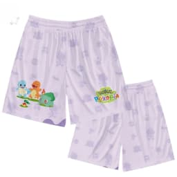 Pokémon Pokopia Squirtle Charizard Quick-Dry Shorts for Boys and Girls, Children's Student Casual Beach Pants