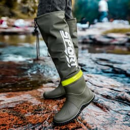 Men's Rain Boots Fashion High-Top Rain Boots For Outer Wear Long-Tube Waterproof And Non-Slip Couple Style Outdoor Fishing Boots