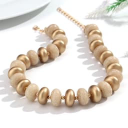 Fashion Crack Geometric Oval Beads Choker Necklace Unique Acrylic Abacus Bead Collar Necklaces Novelty Party Jewelry Gifts
