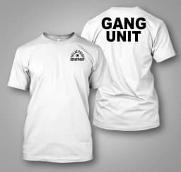 Police Dallas Gang Unit Department US - Custom Men's Back and Front T-Shirt Tee