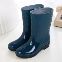 Fashionable and Minimalist Style Drawstring and Tight Mouth Waterproof and Anti-Slip Outdoor Work Women's Rain Boots