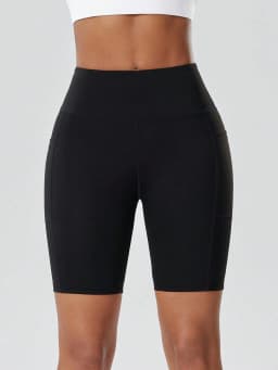 Women High Waist Hip Lifting Sports Leggings Shorts Slimming Running Training Quick Drying Breathable Trousers Gym Slim Shorts