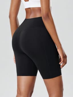 Women High Waist Hip Lifting Sports Leggings Shorts Slimming Running Training Quick Drying Breathable Trousers Gym Slim Shorts