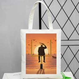 Bad Bunny tote bag einkaufstasche personnalisable foldable reusable shoulder femme