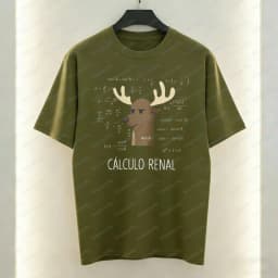Witty Nerdy Math Cotton T-Shirt Clever Spanish Joke Deer Print Casual Tops Funny Vintage Tee Classic Fashion Men's Clothing