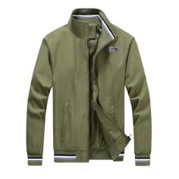 Spring and Autumn Men's Stand-Up Collar Casual Jacket for Outdoor Activities Men's Windproof Cycling, Fishing, Hiking Stretchy C