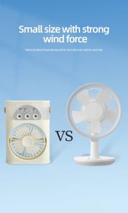 New Mini Air Cooler USB Small Air Conditioning 3-hole Spray Fan Multi-functional Water Cooling Portable Household