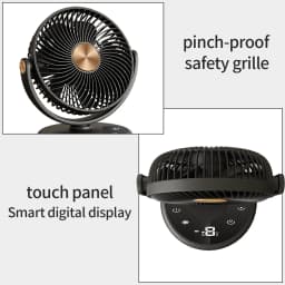 KASYDoFF USB Fans Indoor Fan 8 Inch Fan Portable with 5 Gears Quiet on Mini Table Fan Oscillation Fan