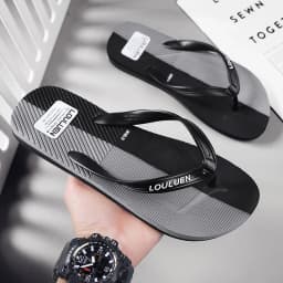 Color Blocked Flip Flops Summer Men's Shoes Vacation Beach Shoes Soft House Slides Wear Resistant Slip Resistant Lightweight