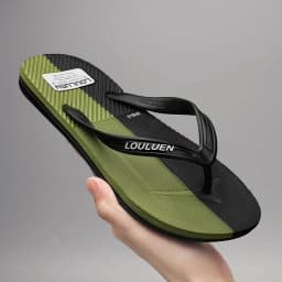 Color Blocked Flip Flops Summer Men's Shoes Vacation Beach Shoes Soft House Slides Wear Resistant Slip Resistant Lightweight