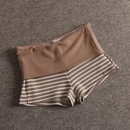 Casual Stripe Elastic Shorts Female Skinny Fold Over Low-waisted Mini Short Slim Bottoms Summer Ladies Homewear Lounge Shorts