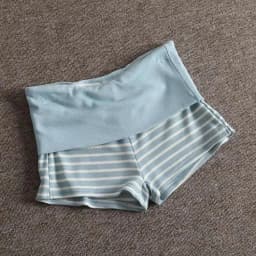 Casual Stripe Elastic Shorts Female Skinny Fold Over Low-waisted Mini Short Slim Bottoms Summer Ladies Homewear Lounge Shorts