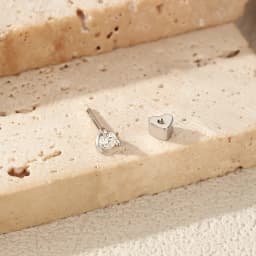 MODIAN D Color Moissanite Cartilage Stud 925 Sterling Heart Screw Stud Earrings Stackable Unisex Stud Earrings For Women Jewelry