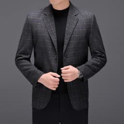 Blazer Fashionable Outdoor Travel Camping Youthful Wedding Versatile Host for Campus Leisure Korean Style Checkered Men's Blazer