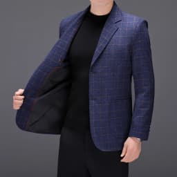 Blazer Fashionable Outdoor Travel Camping Youthful Wedding Versatile Host for Campus Leisure Korean Style Checkered Men's Blazer