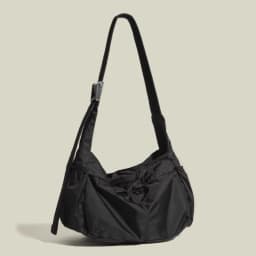 Versatile Portable Crossbody Bag Solid Color Large Capacity Messenger Bag Smooth Oxford Cloth Waterproof Shoulder Bag Unisex