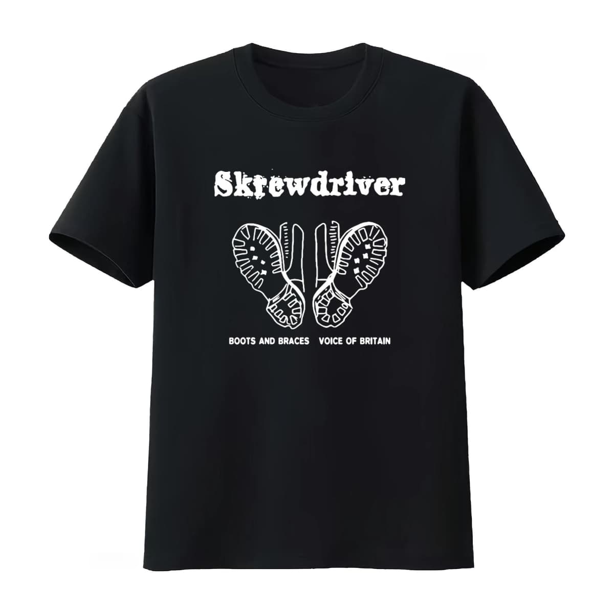 Screwdriver Inspired Boots and Braces Voice of Britain T Shirt Streetwear Graphic Men's Clothing Women's 2026 Summer New T Shirt